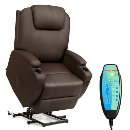 Power Lift Recliner Chair with Massage and Heat for Elderly with Remote Control
